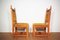 Stühle aus geschnitztem und gedrehtem Holz mit Samtbezügen, 1970er, 2er Set 4