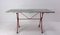 French Cast Iron and Wood Top Garden Bistro Table, 1900s, Image 1