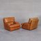 Large Mid-Century Lounge Chairs in Leather, Set of 2 1