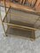 Vintage Folding Trolley in Gold Brass and Plastic 2