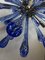 Blue Murano Glass Drops Chrome Sputnik Chandelier from Murano Glass 4