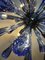 Blue Murano Glass Drops Chrome Sputnik Chandelier from Murano Glass, Image 2