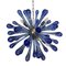 Blue Murano Glass Drops Chrome Sputnik Chandelier from Murano Glass, Image 1