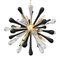 Black and Transparent Murano Glass “Drops” Sputnik Chandelier from Murano Glass, Image 1