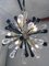 Lámpara de araña Sputnik "Drops" de cristal de Murano negro y transparente de Murano Glass, Imagen 3