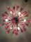 Lámpara de araña "Drops" Sputnik de cristal de Murano rubí de Murano Glass, Imagen 2