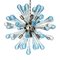 Lámpara de araña Sputnik "Drops" de cristal de Murano azul marino de Murano Glass, Imagen 1