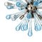 Lámpara de araña Sputnik "Drops" de cristal de Murano azul marino de Murano Glass, Imagen 2