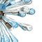 Lámpara de araña Sputnik "Drops" de cristal de Murano azul marino de Murano Glass, Imagen 3
