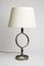 Mid-Century Iron & Leather Table Lamp by Jean-Pierre Ryckaert 3