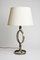 Mid-Century Iron & Leather Table Lamp by Jean-Pierre Ryckaert 5