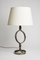 Mid-Century Iron & Leather Table Lamp by Jean-Pierre Ryckaert 4