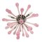 Plafón "Drops" de cristal de Murano rosa de Murano Glass, Imagen 1