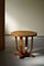 Danish Art Deco Walnut Round Side Table or Coffee Table, 1940s, Image 1