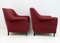 Poltrone Mid-Century moderne e divano curvo in velluto, Italia, anni '50, set di 3, Immagine 15
