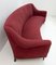 Poltrone Mid-Century moderne e divano curvo in velluto, Italia, anni '50, set di 3, Immagine 20