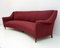 Italienische Mid-Century Modern Sessel & Geschwungenes Sofa aus Samt, 1950er, 3er Set 22