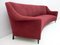 Poltrone Mid-Century moderne e divano curvo in velluto, Italia, anni '50, set di 3, Immagine 19