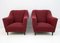 Mid-Century Modern Armchairs & Curved Sofa in Velvet, Italy, 1950s, Set of 3, Image 3