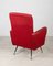 Roter Vintage Sessel, 1950er 7