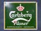 Enamel Advertising Sign Carlsberg Beer, Denmark, 1950s, Image 1