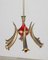 Vintage Metal & Brass Pendant Lamp, 1950s 3