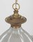 Lampada a sospensione vintage in ottone e vetro, anni '50, Immagine 6