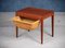 Mid-Century Danish Teak Nightstand or Sewing Table by Severin Hansen for Haslev Møbelsnedkeri, 1950s 4