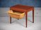 Mid-Century Danish Teak Nightstand or Sewing Table by Severin Hansen for Haslev Møbelsnedkeri, 1950s, Image 4