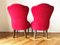 Antique Red Velvet Lounge Chairs, 1900s, Set of 2 6