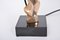 Lámpara de mesa francesa escultural de bronce de Michel Jaubert, años 70, Imagen 7
