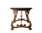 19th Century Spanish Baroque Side Table with Marquetry Top and Wrought Iron Stretchers 12