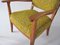 Vintage Lady's Armchair with Footrest, Czechoslovakia, 1940s, Set of 2 5