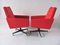 Vintage Red Swivel Armchairs in with Wheels from Dřevotvar Pardubice, Czechoslovakia, 1970s, Set of 2, Image 7