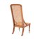 Antiker viktorianischer Stuhl aus Kirschholz mit Rohrgeflecht 7