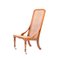 Antiker viktorianischer Stuhl aus Kirschholz mit Rohrgeflecht 1