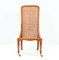 Antiker viktorianischer Stuhl aus Kirschholz mit Rohrgeflecht 4