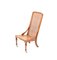 Antiker viktorianischer Stuhl aus Kirschholz mit Rohrgeflecht 2