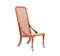 Antiker viktorianischer Stuhl aus Kirschholz mit Rohrgeflecht 6