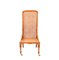Antiker viktorianischer Stuhl aus Kirschholz mit Rohrgeflecht 3