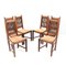Gothic Revival Dining Room Chairs in Oak, 1930s, Set of 6 3