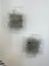 Italienische Pavo Glas Cube Wandleuchten von Poliarte, 1970er, 2er Set 1