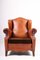 Wingback Chair in Cognac Leather, Denmark, 1940s 1