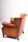Wingback Chair in Cognac Leather, Denmark, 1940s, Image 5