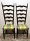 Italian Wood with High Backrest Chiavari Chairs in the Style of Paolo Buffa, Set of 2, Image 1