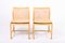 Midcentury Danish Side Chairs in Ash & Cognac Leather, 1960s, Set of 2 1