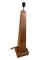 Tischlampe aus gehämmertem Messing & Chrom in Holz in Obelisk Form von Rodolfo Dubarry Marbella Spanien der 1980er Jahre 1