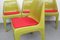 German Red and Green Plastic Chairs, 1970s, Set of 4 5