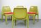 Chaises en Plastique Rouge et Vert, Allemagne, 1970s, Set de 4 3