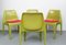 German Red and Green Plastic Chairs, 1970s, Set of 4 3